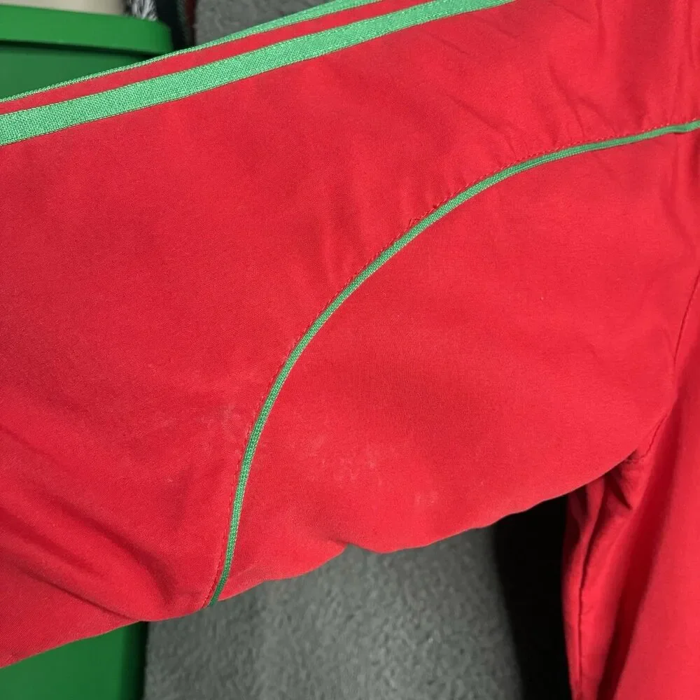 Adidas Track Jacket Mens Small Red Morocco Soccer National Team Full Zip